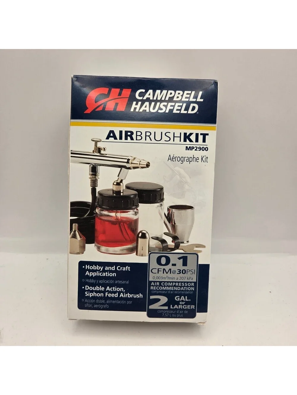 Campbell Hausfeld MP2900 Airbrush Kit Double Action Siphon Feed New in Box
